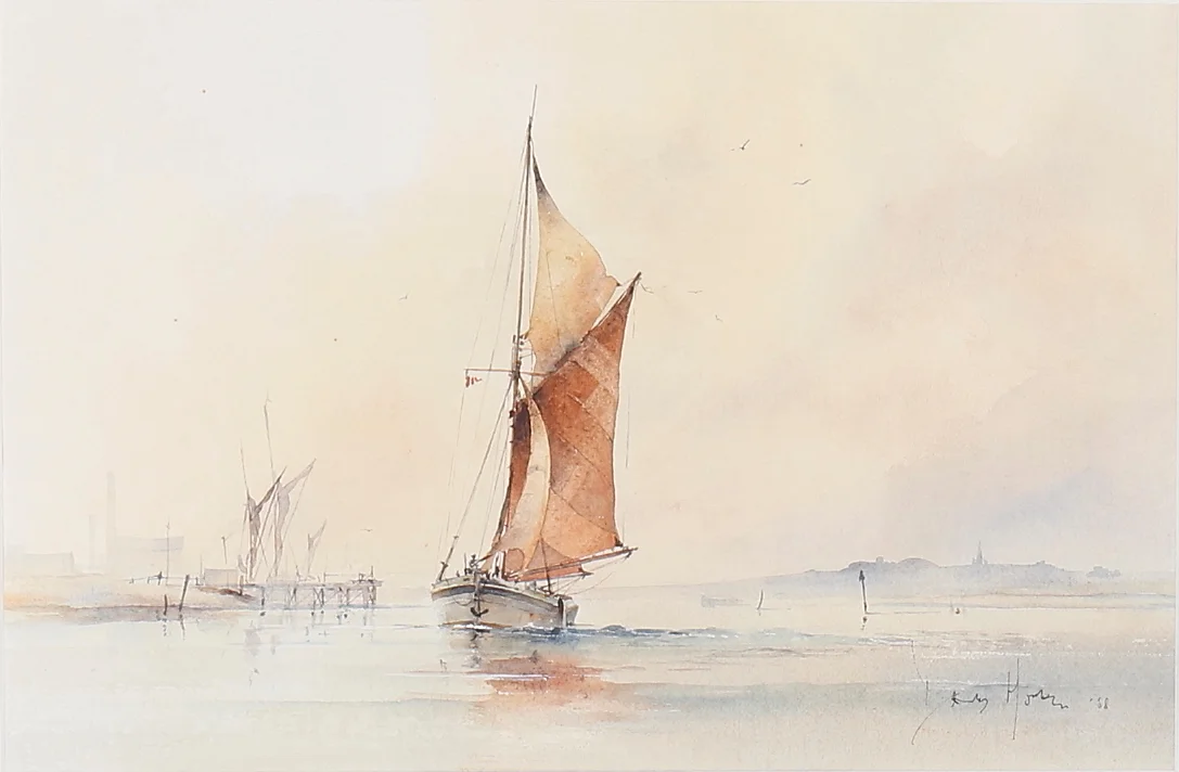 DAVID HOWELL (BRITISH B. 1939). FISHING SMACK AT SEA. — Paintings — Dreweatts Online