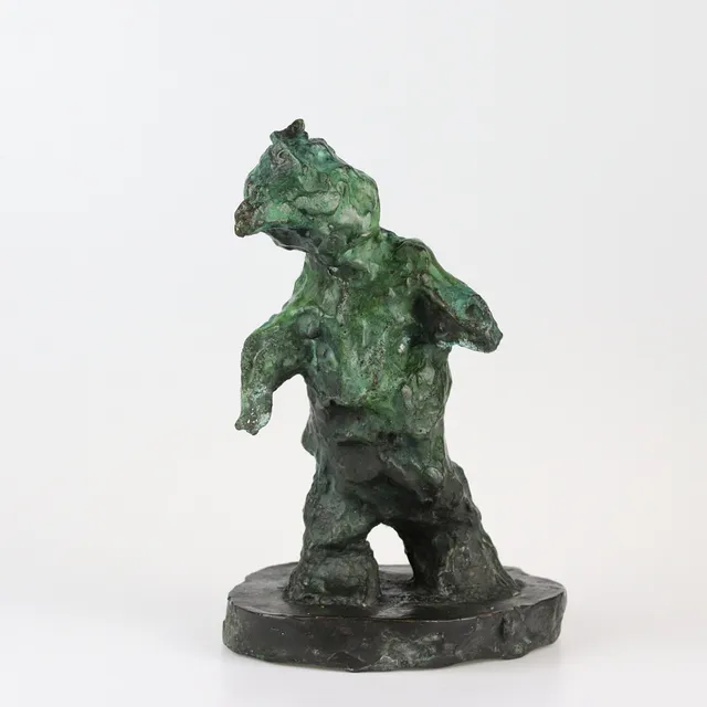PETER TILLBERG. Skulptur, "Pingvin", numrerad 6/7, brons, signerad.