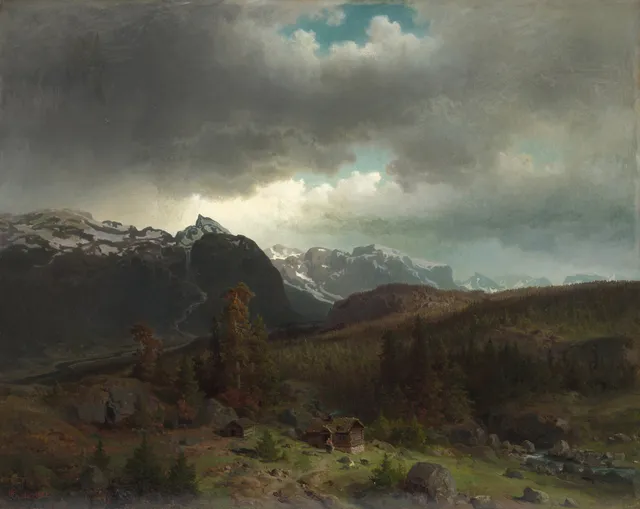 Gude, Hans Fredrik — "Veslehødn i Hemsedal" 1852