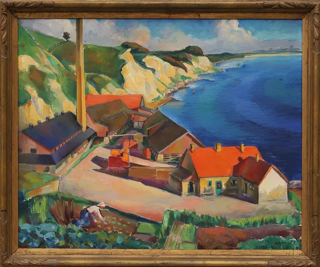 ALBERT ABBE (1889-1966). Tegelbruket vid Glumslöv, olja på duk, signerad och daterad -24.