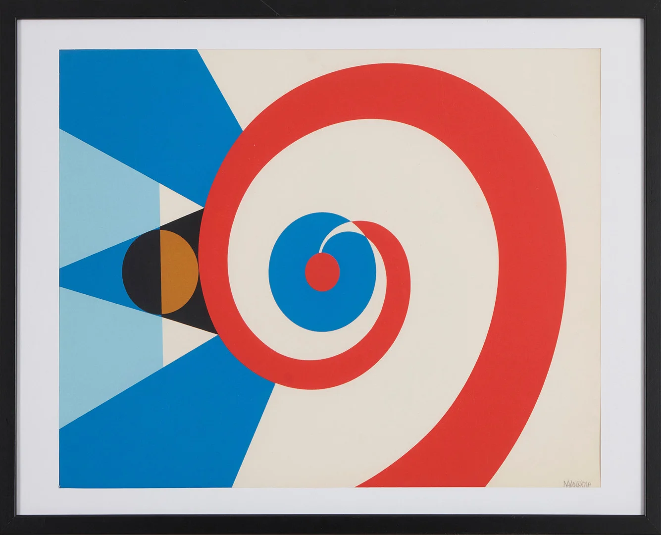 CÉSAR MANRIQUE (1919-1992). abstrakt komposition, färgserigrafi, signerad. — Engravings & Prints — Stockholms Auktionsverk Magasin 5