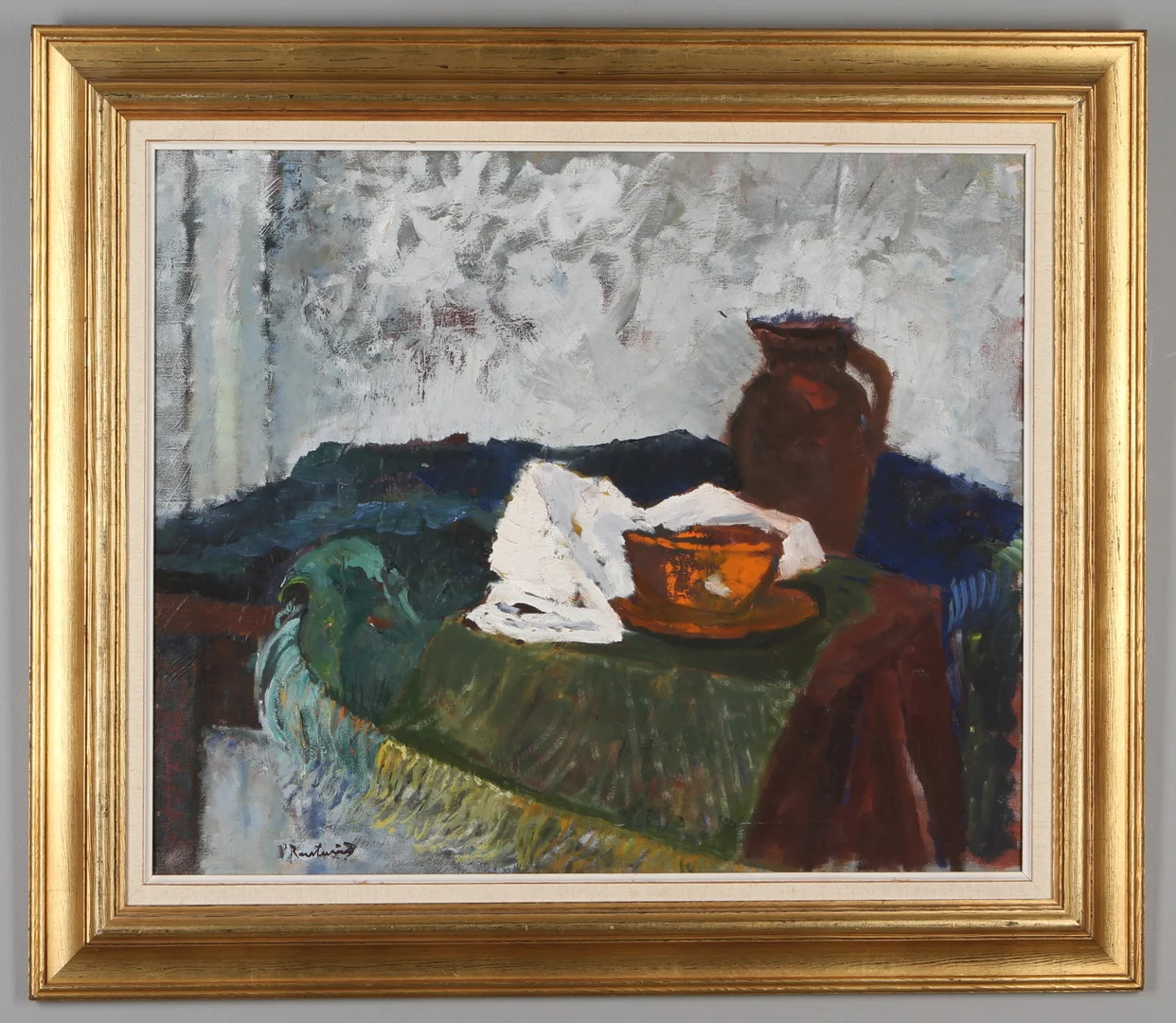 PATRIK REUTERSWÄRD. Stilleben med kanna, olja på duk, signerad. — Paintings — Auktionshuset Kolonn