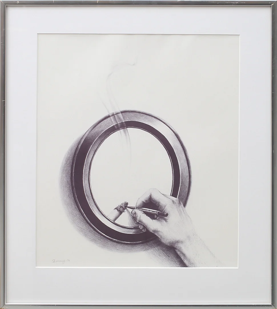 BERTIL WARNOLF. Komposition, litografi, signerad "B. Warnolf" och daterad -74. — Engravings & Prints — Garpenhus Auktioner