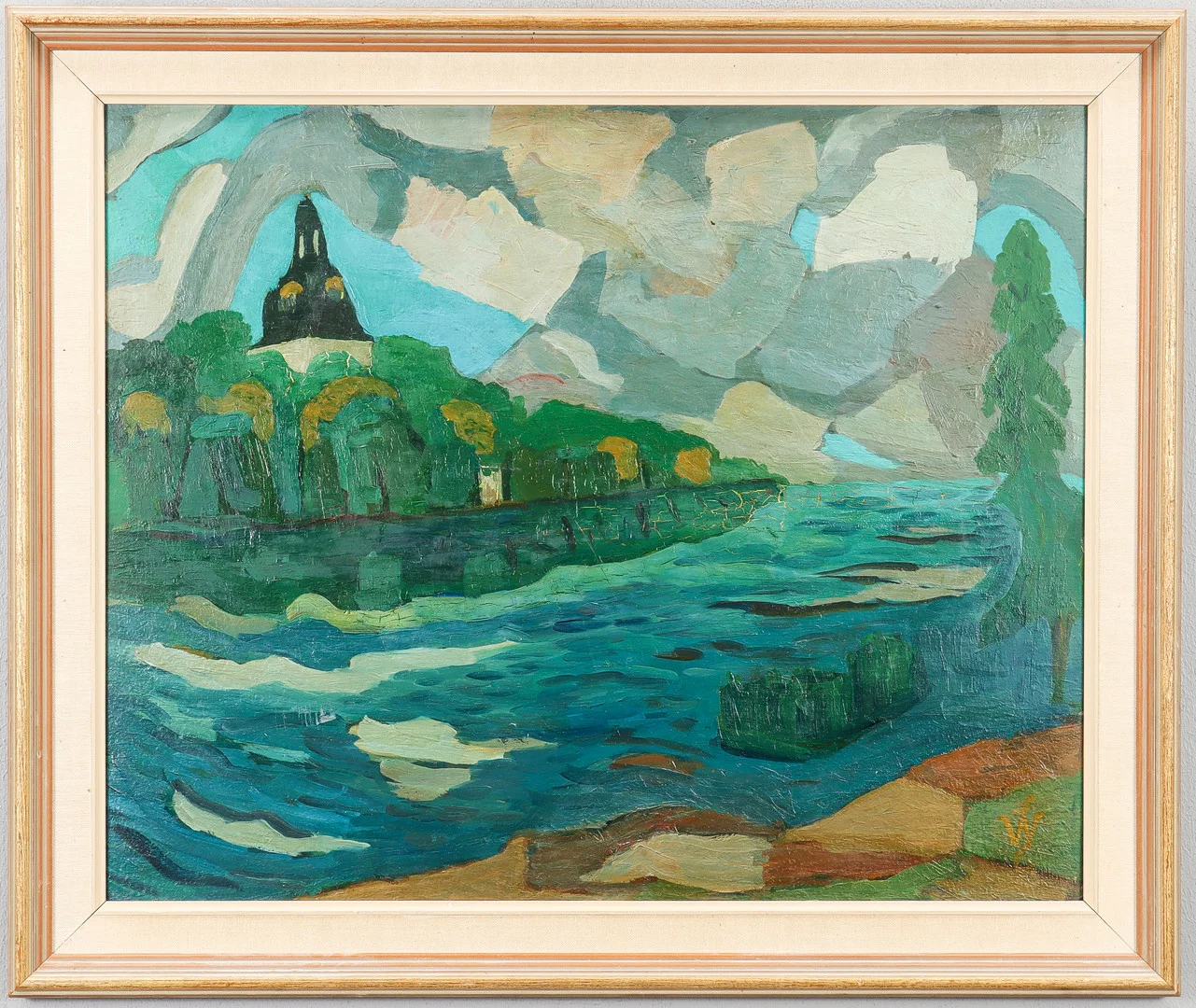 SVEN WESTMAN. Olja på pannå, signerad. — Paintings — Karlstad Hammarö Auktionsverk