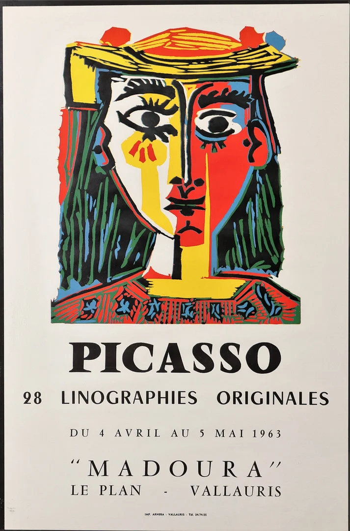 PABLO PICASSO. 1881-1973, Utställningsaffisch, 1963. — Engravings & Prints — Auktionsverket Engelholm