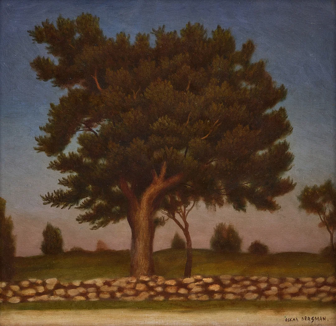 OSKAR BERGMAN. Träd i skymning. — Paintings — Stockholms Auktionsverk Fine Art