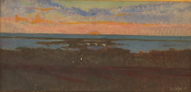 FRITZ KÄRFVE. Olja på pannå signerad, daterad -04.