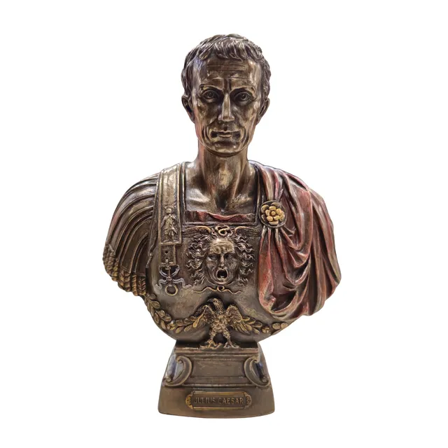 BUSTO DE JULIO CESAR ACABADO EN BRONCE. VERONESE 2018.