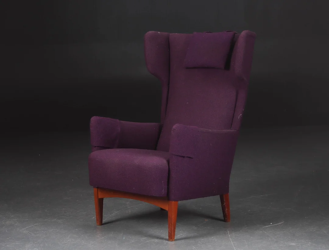 Fritz Hansen, tilskrevet. Øreklapstol, 1940/50'erne — Furniture/Lounge suites, sofas — Lauritz