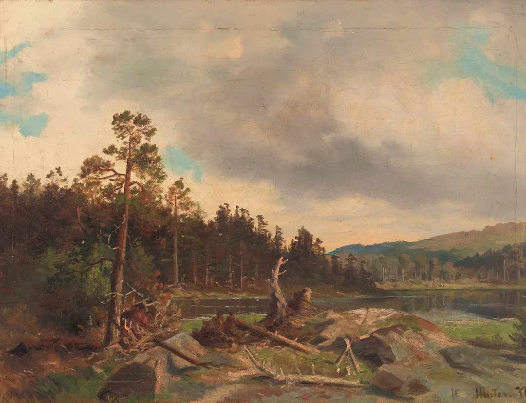 Müller, Morten — Ved et skogstjern — Kunst/Maleri — Blomqvist