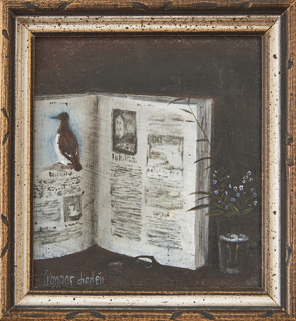 RAGNAR LINDÉN (1919-1989) Stilleben, oljemålning på pannå, signerad. — Paintings — Stockholms Auktionsverk Magasin 5