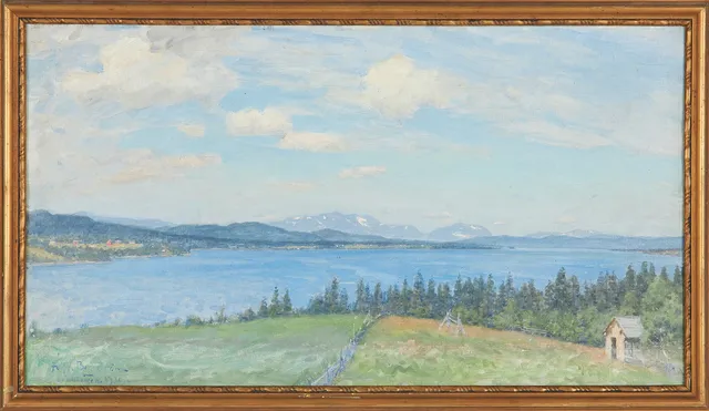 ALFRED BERGSTRÖM. olja på pannå, signerad samt daterad Laxbäcken 1930.