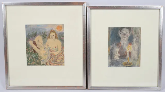 BIRGER LJUNGQUIST. Pastell, 2 st, signerade.