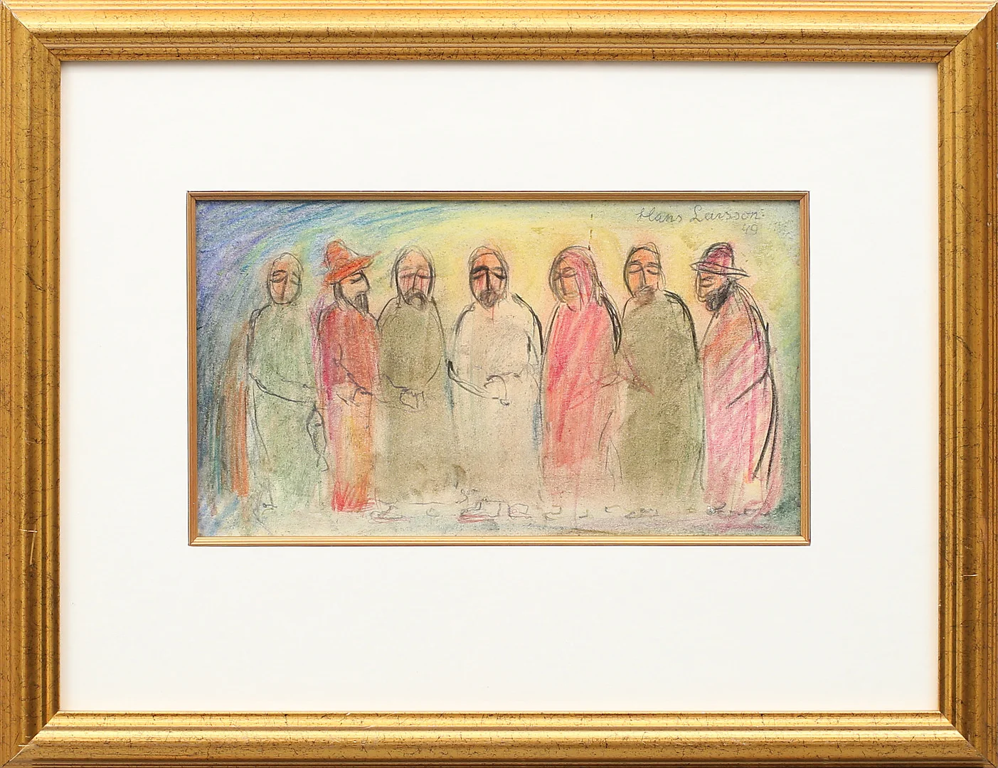 HANS LARSSON. De vise, akvarell, signerad och daterad -49. — Paintings — Garpenhus Auktioner