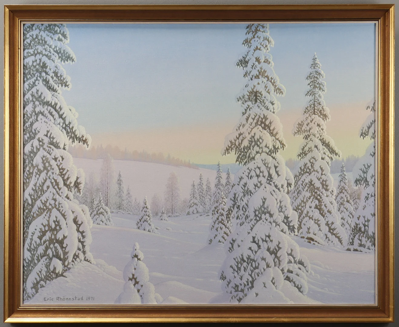 ERIC RHÖNNSTAD. Vinterlandskap. — Paintings — Karlstad Hammarö Auktionsverk