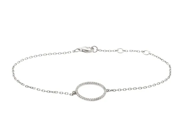 ARMBAND, 18K vitguld, briljantslipade diamanter ca 0,13 ctv, ca TW-TCr/P, längd 16,5-19,5 cm, vikt 1,8 g.