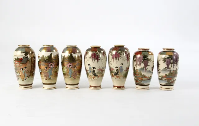 Japanese Satsuma vases (7)