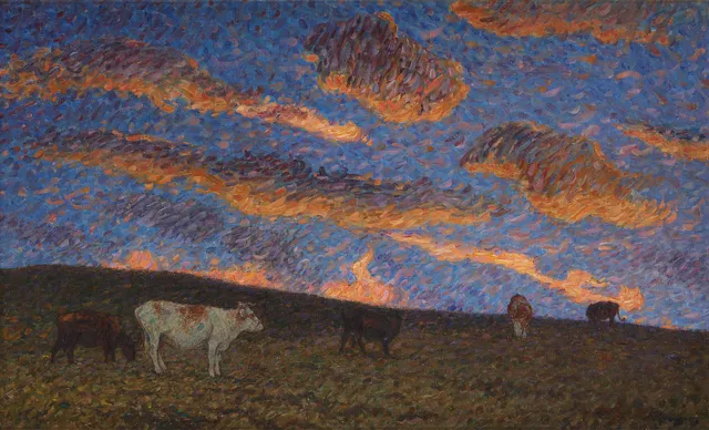 Nils Kreuger, "Röda Moln" (motiv från Båstad).