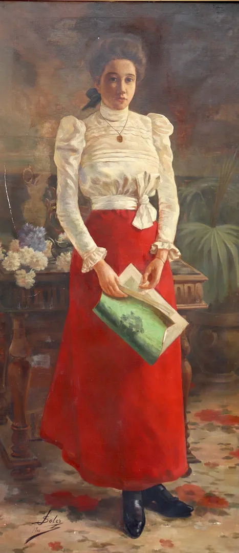 JOANA SOLER (1869-1915). Retrato de Maria Soler, hermana de la artista.