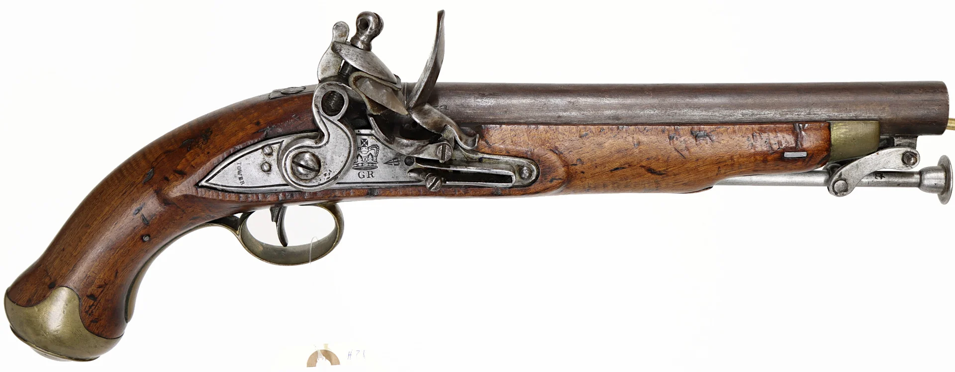 798. FLINTLÅSPISTOL, ENGELSK. — Guns & Rifles — Walter Borg