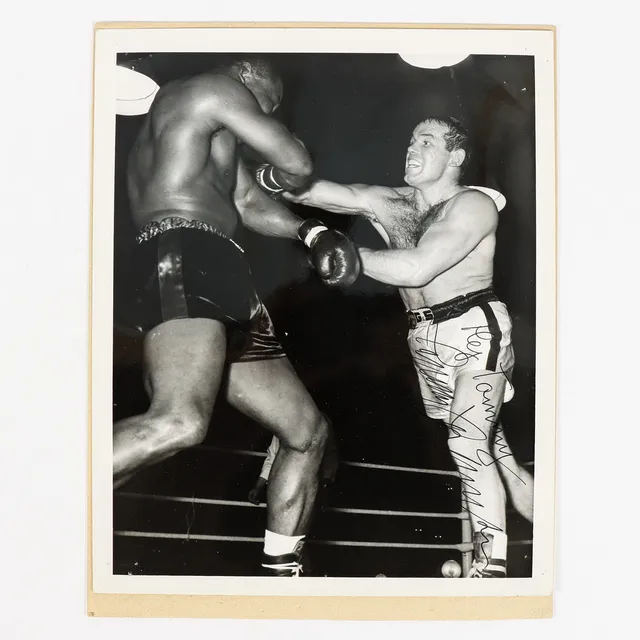 INGEMAR JOHANSSON Fotografi med autograf och dedikation.