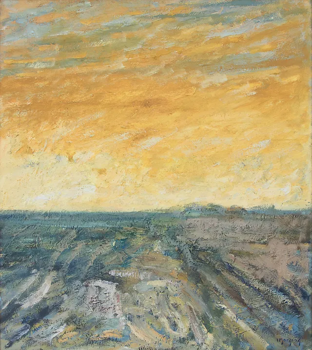 IVAR MORSING. OLJA på duk, "MORGONLJUS ÖLAND" signerad, tidigt 1980-tal.