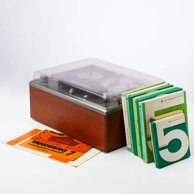 RULLBANDSPELARE, 1960-tal, Tandberg model 74, med manualer, band, kablage och tillbehör.