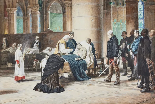 NILS FORSBERG (1842-1934). “Death of a Hero”.