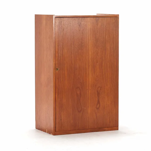 Teak cabinet with butterfly collection, 1950s