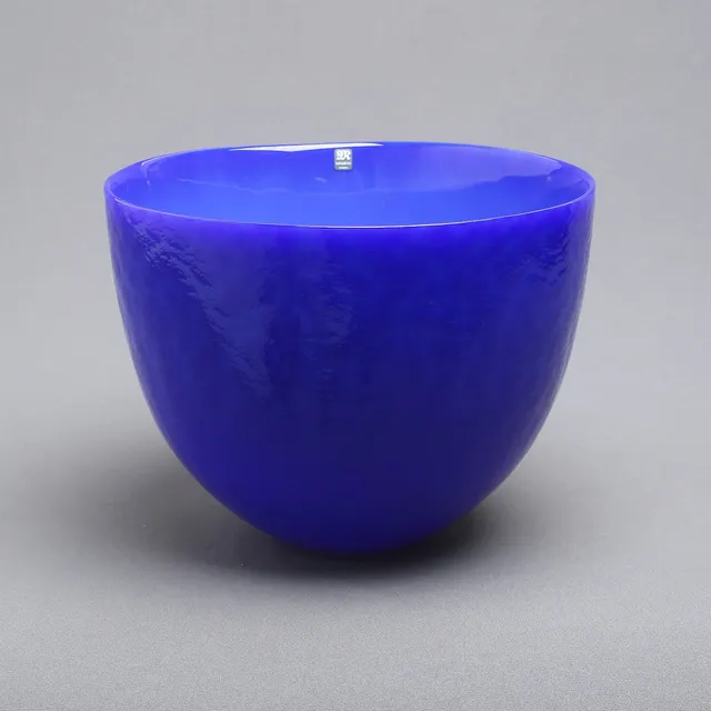 SKÅL, glas, "Indigo", Eva Englund, Målerås, märkt.
