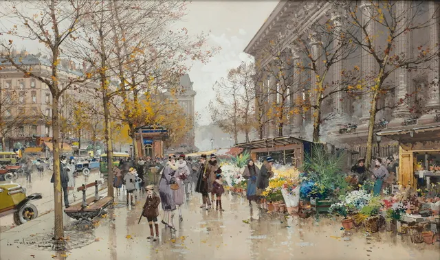 Galien Laloue, Eugène — "Marché aux fleurs à Madeleine"
