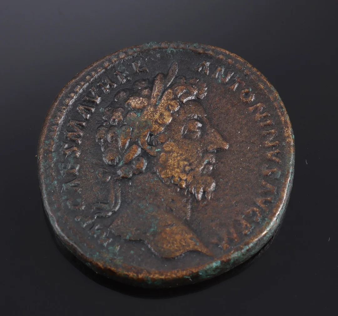 Romerske kejserdømme, Marcus Aurelius 161-180 e. Kr. Rom — Hobby and collectibles/Coins, notes and bars — Lauritz