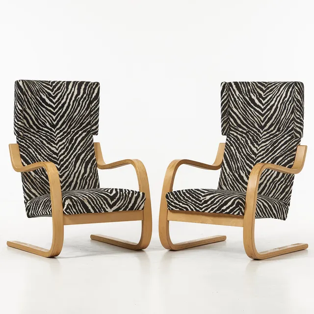 ALVAR AALTO. Fåtöljer, 1 par, modell 401, Alvar Aalto, Artek.