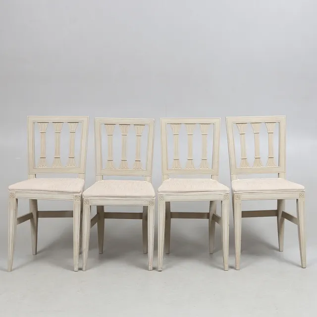 STOLAR, 4 st, Gustaviansk stil, 1800/1900-tal.