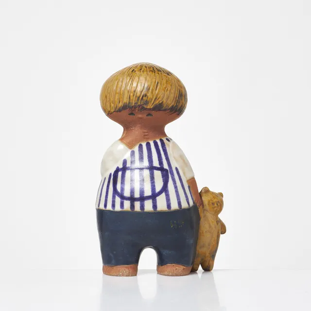 LISA LARSON. Figurin, stengods, "Malin" ur serien Larsons Ungar, Gustavsberg.