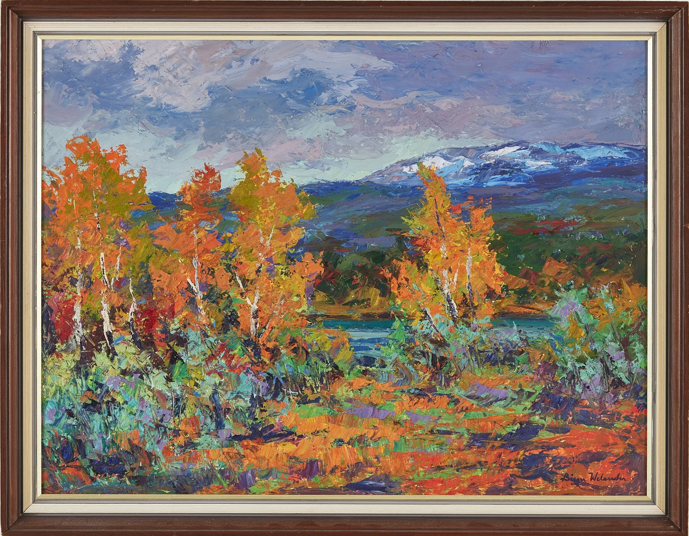 BIRGER WELANDER (1916-1985). Fjällandskap, olja på duk, signerad. — Paintings — Stockholms Auktionsverk Magasin 5