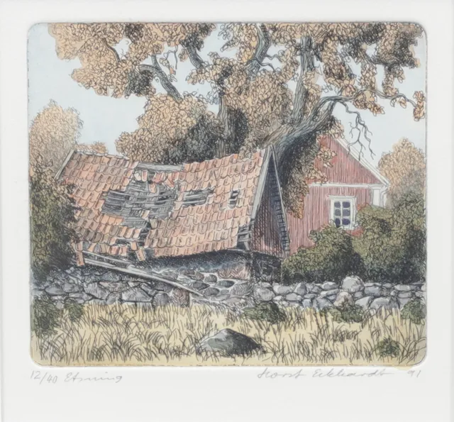 HORST ECKHARDT. Ödelada, etsning, signerad och numrerad 12/40.