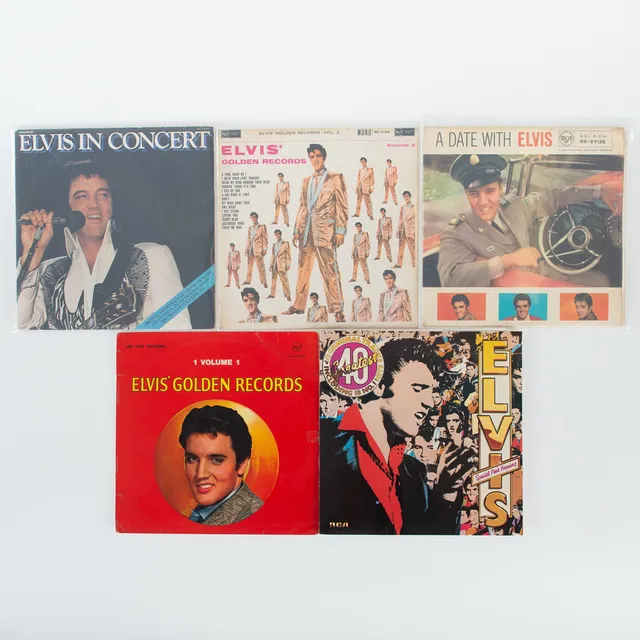 ELVIS PRESLEY. Vinylskivor, 5 stycken.
