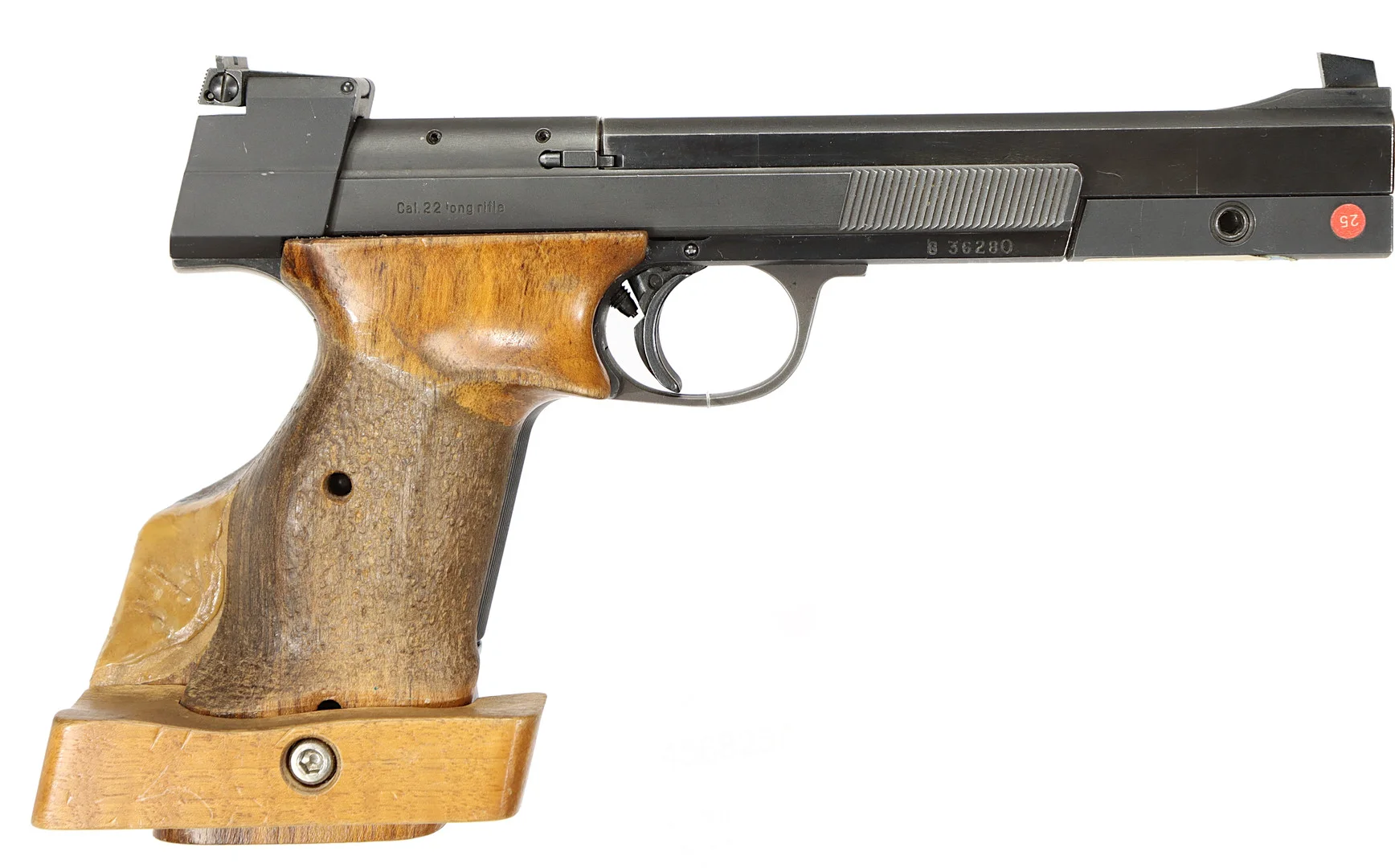 PISTOL, fabrikat Hämmerli, modell 208, kaliber .22lr, tillv.nr G36280, se-nr SE0143473. — Pistols — Walter Borg