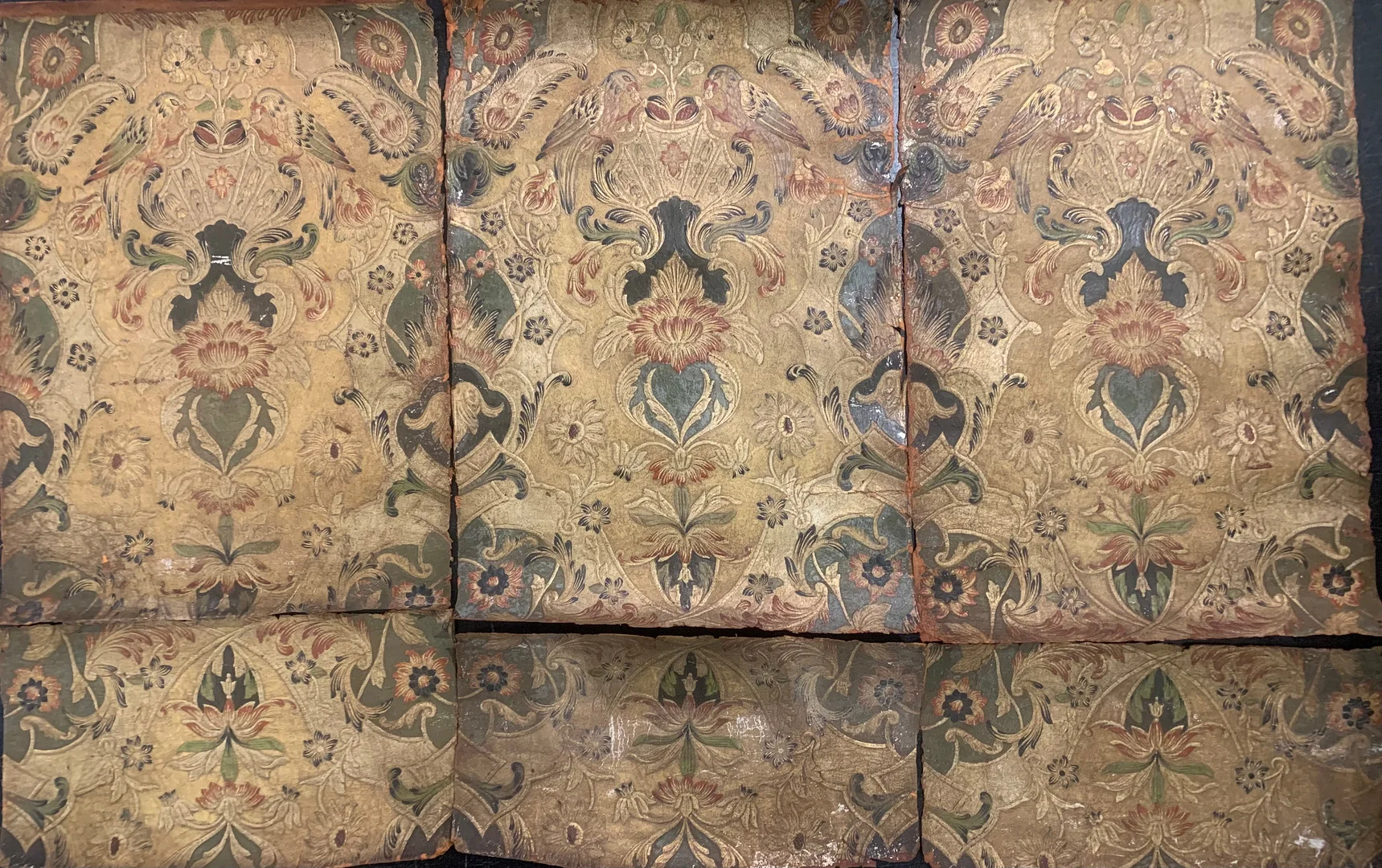 Six fragments of Spanish cordovan leather, late 18th Century. — Miscellaneous — Balclis