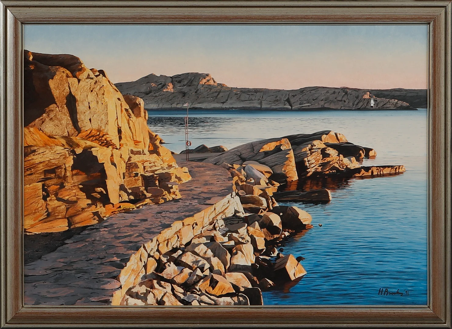 HOWARD BROOKES. Söder, Marstrand, olja på pannå, signerad och daterad 91. — Paintings — Göteborgs Auktionsverk