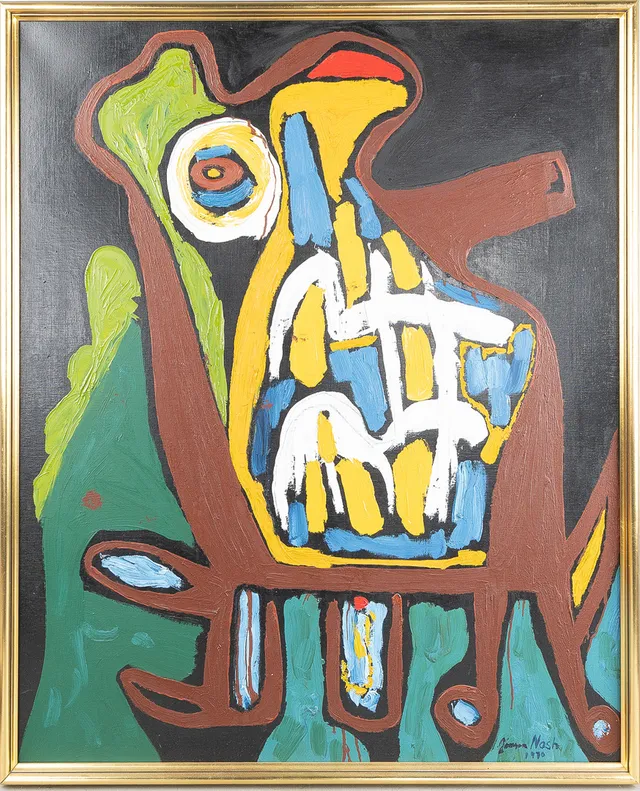 JÖRGEN NASH. Olja på duk, "Resa till Orienten" signerad samt daterad 1970.