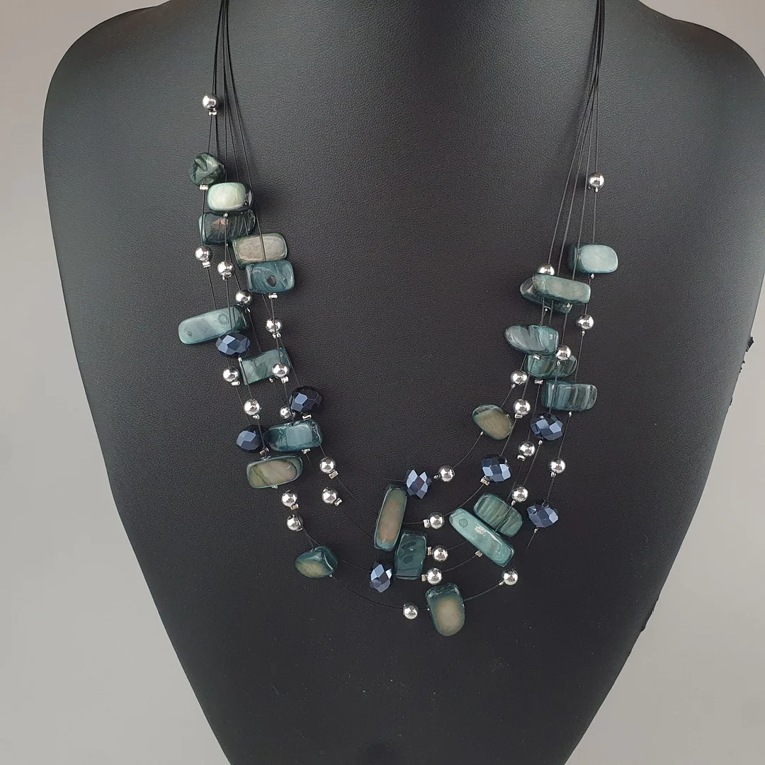 - Ausgefallener HALSSCHMUCK - 5-reihig. — Necklace — Auktionshaus Blank