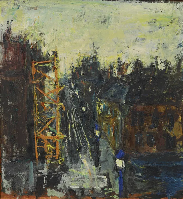 HANS OSVALD LARSSON. "Morgon", olja på pannå, signerad HOL och daterad -41.