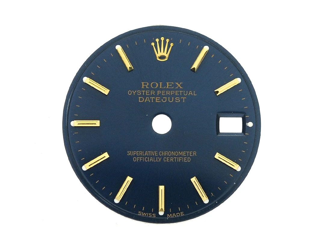 URTAVLA, till Rolex OP Datejust, damur, blå/index, passar till Ref nr. 69173. — Klocktillbehör/Rolex — Kaplans