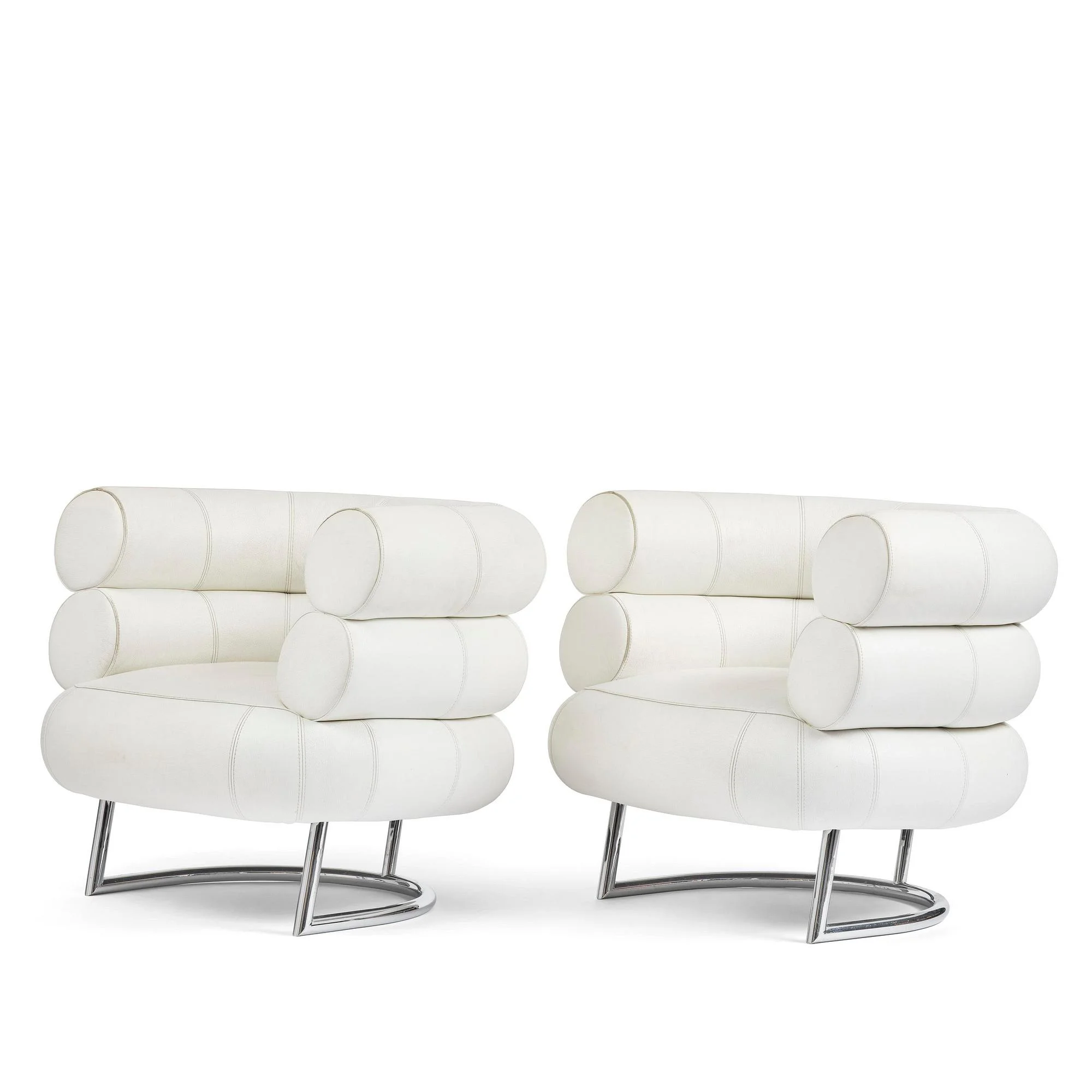 Eileen Gray, fåtöljer, ett par, "Bibendum", ClassiCon, Tyskland, efter 1990. — Bukowskis