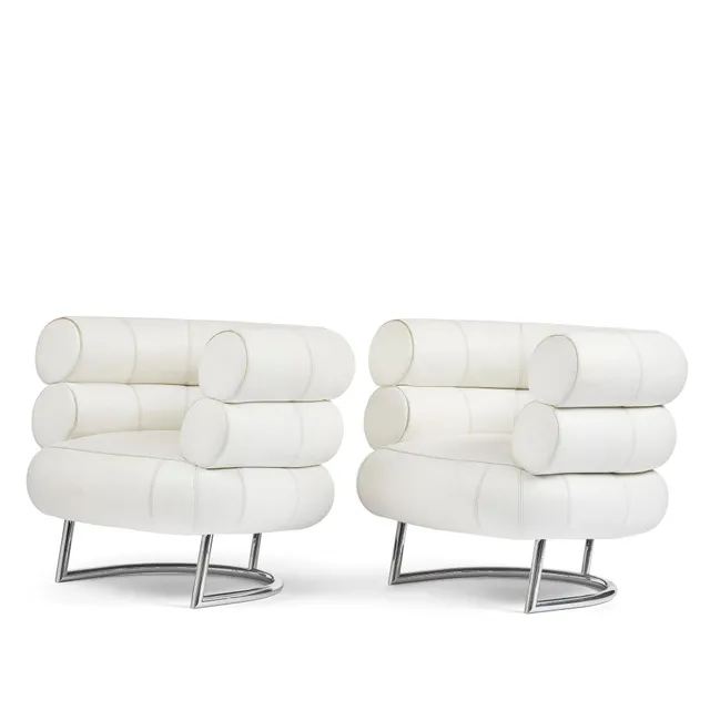 Eileen Gray, fåtöljer, ett par, "Bibendum", ClassiCon, Tyskland, efter 1990.