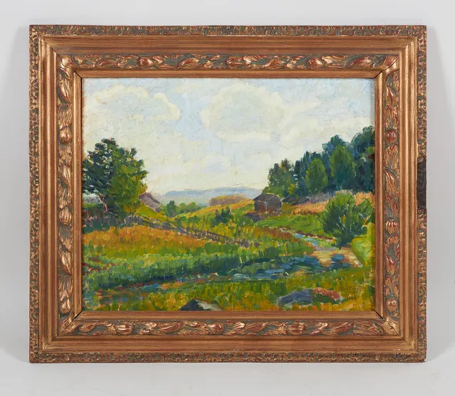 ALFRED WILLIAM FINCH. Landskap från Padasjoki, signerad Padasjoki samt daterad 1917, olja på duk.