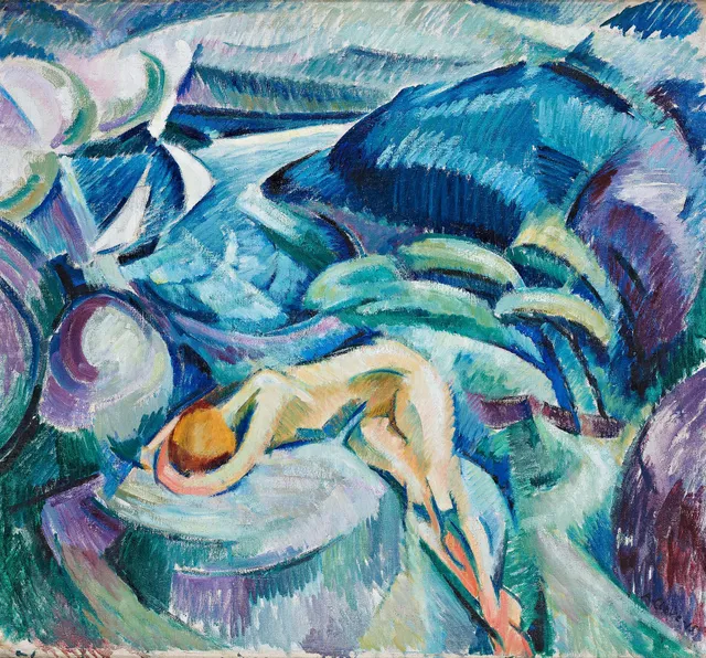 Agnes Cleve, Kvinna på klippa.
