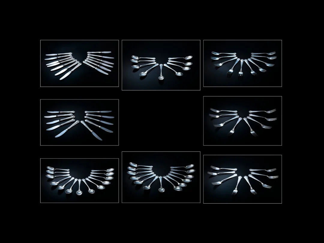 Carl M. Cohr. 'Gl. Herregård' cutlery in silver (84) — Silver, bronze, copper and pewter/Hollowware — Lauritz